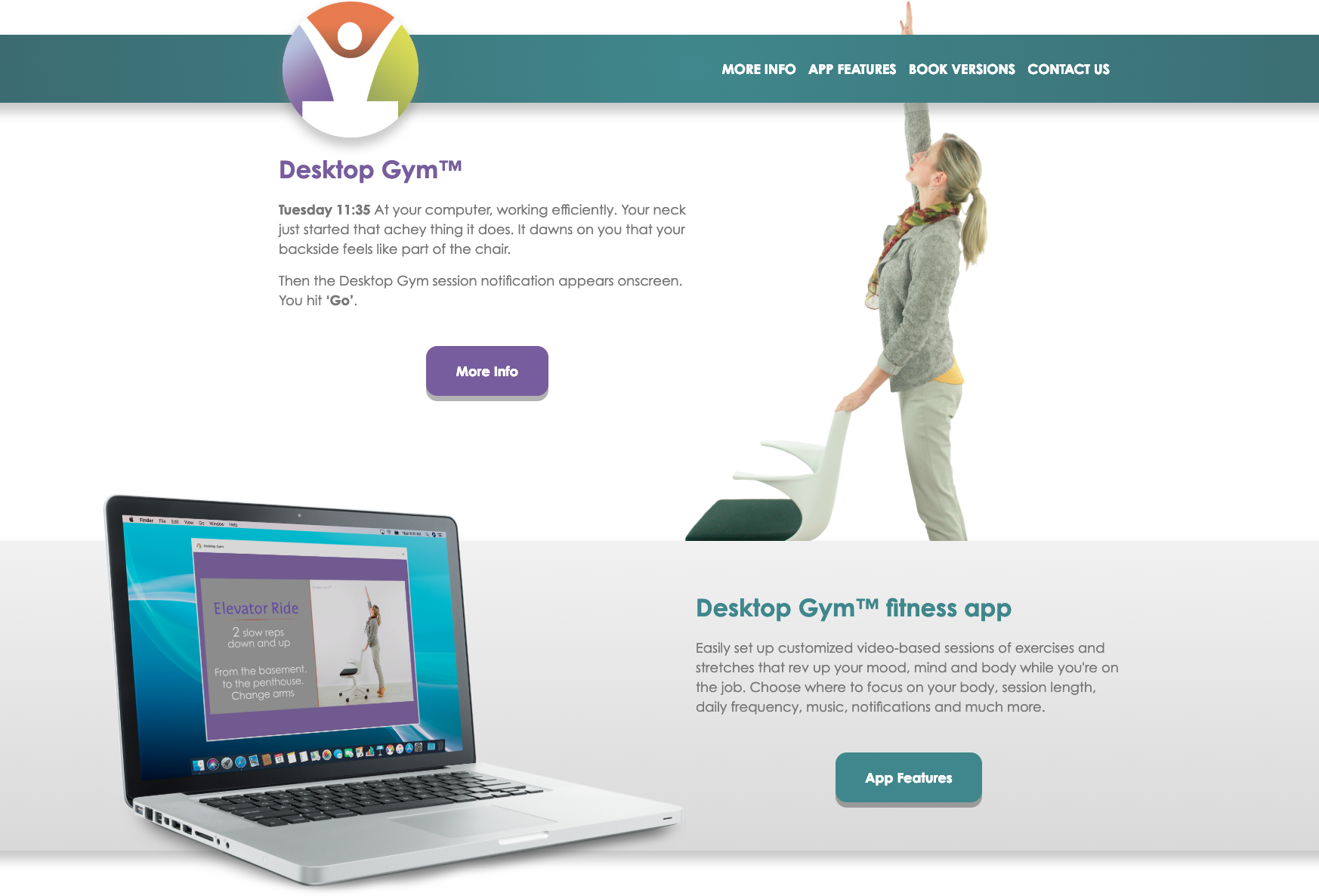 Desktop Gym website